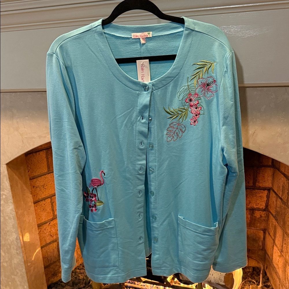 Palm Harbor Embroidered Blue jacket size large